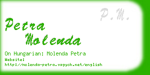 petra molenda business card